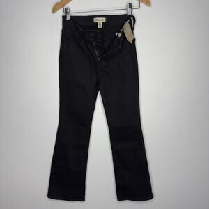 Madewell NWT Size 25 Black Mid Rise Kick Out Ankle Length Jeans